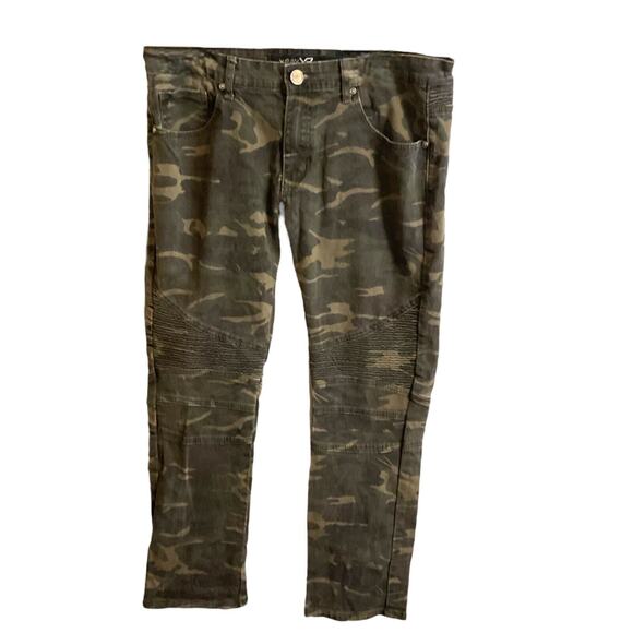 XRAY Jeans Men's Size 34 x 30 Green Camo Skinny Jeans School Cotton Stretch Hunt - Picture 1 of 12